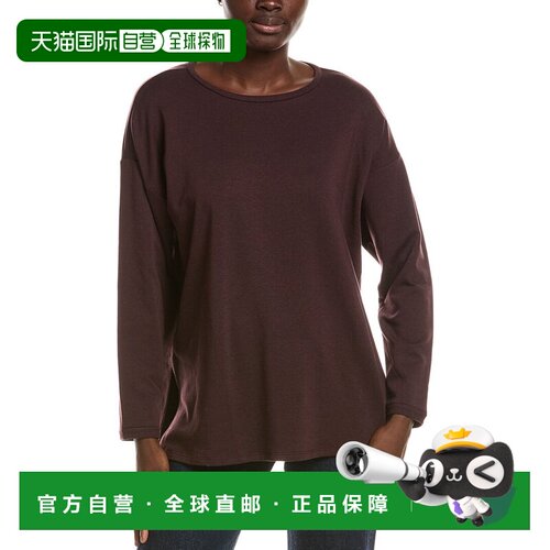 美国直邮自营EILEEN FISHER圆领长盒装-酒 美国奥莱直发