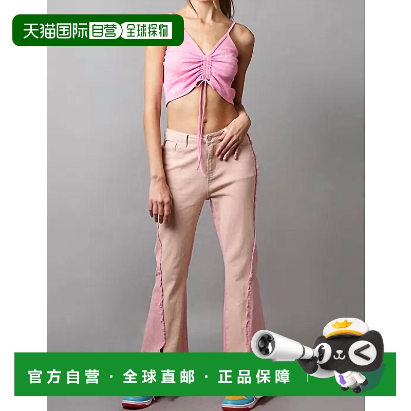 自营polAdd Some Flare Jean In Pink - pink 美国奥莱直发