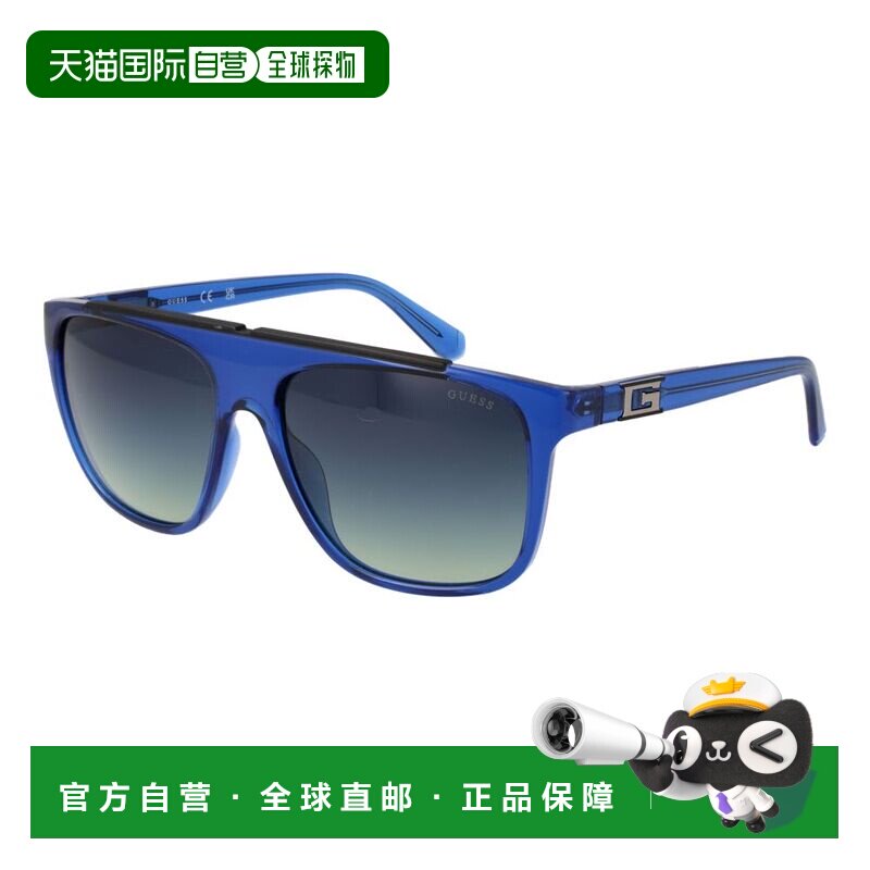 自营Guess Stainless Steel Men's Sunglasses - blue 美国奥莱直图片