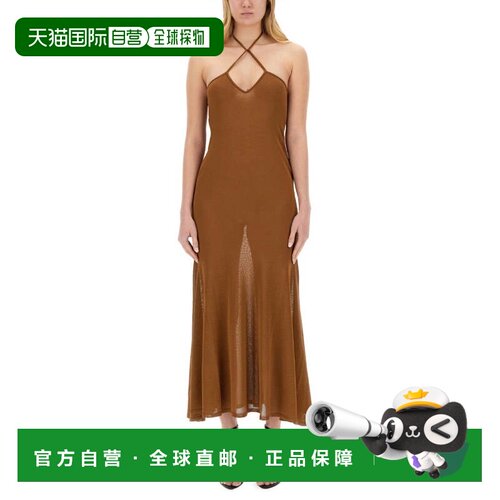 自营tom fordJersey Dress - brown 美国奥莱直发