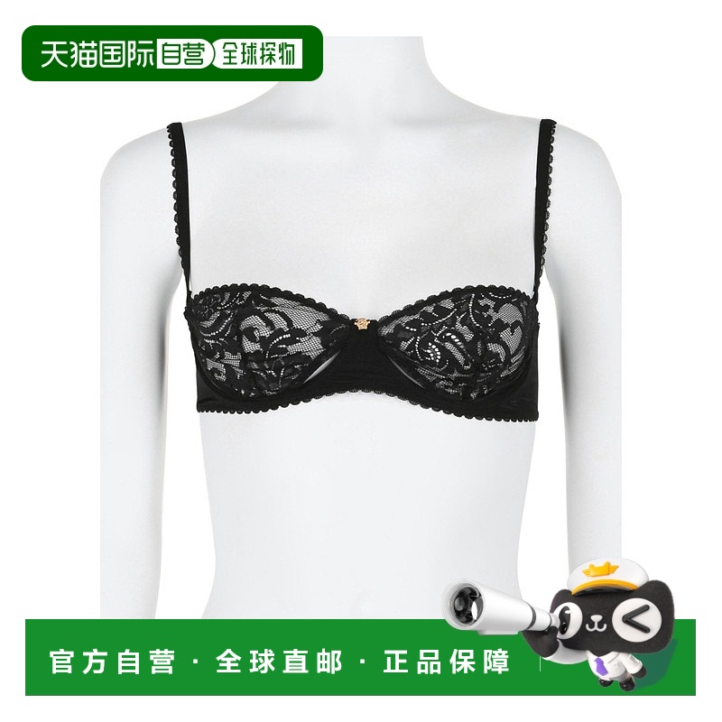 自营versace内衣网布文胸-黑色 【美国奥莱】直发性感吊带