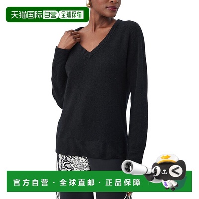 自营trina turk天合土耳其Evangeline羊绒衫-黑色 美国奥莱直发