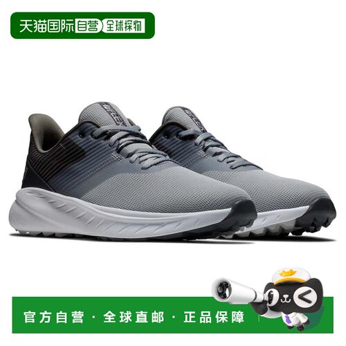 自营FootJoy Flex 56288运动鞋男士灰色黑色无尖刺高尔夫球鞋LIQ1
