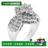 白金圆形爪 自营vir 榄尖形钻石鸡尾酒戒指 14K jewels1 cttw