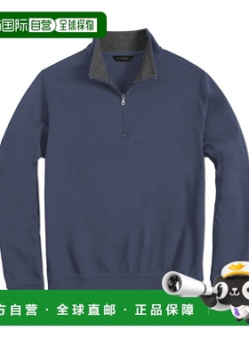 自营 scott barberPima Interlock Zip Mock, 靛蓝 - 靛蓝 美国奥