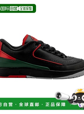 自营 Nike Air Jordan 2 Retro Low 黑色/火红-冷杉-水泥灰 FJ686