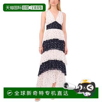 自营1.state女式分层雪纺长裙 - 新款象牙色/深靛蓝 【美国奥莱】