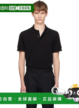 1h可退 香港直邮潮奢 Tom Ford 汤姆 福特 男士 黑色 Piquet Polo