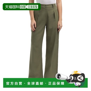 橄榄色 自营Ellen 口袋长裤 纽扣前襟工装 美国奥莱直发 Tracy女式