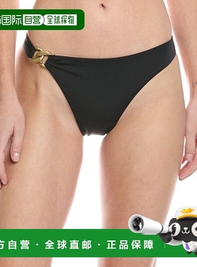 自营Vitamin A Luxe Link Cheeky Bikini Bottom - black 美国奥