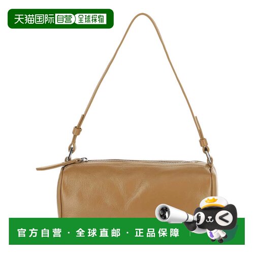 自营by farEva Creased Shoulder Bag - brown 美国奥莱直发