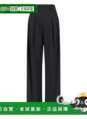 自营 victoria beckham阔腿长裤黑色-黑色 美国奥莱直发休闲裤