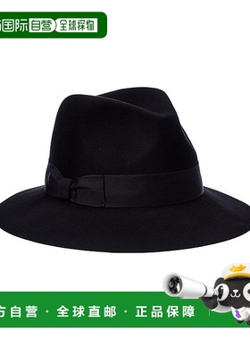 自营Bruno Magli羊毛毡Fedora-黑色 美国奥莱直发礼帽