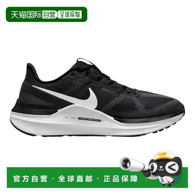 自营nike女款 Air Zoom Structure 25 跑鞋（黑色/深烟灰色/白色