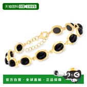 Onyx Bracelet 18kt Ross Black Over Gold Simons Sterling