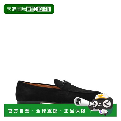 自营tod'sAlmond Toe Suede Loafers - black 美国奥莱直发乐福鞋