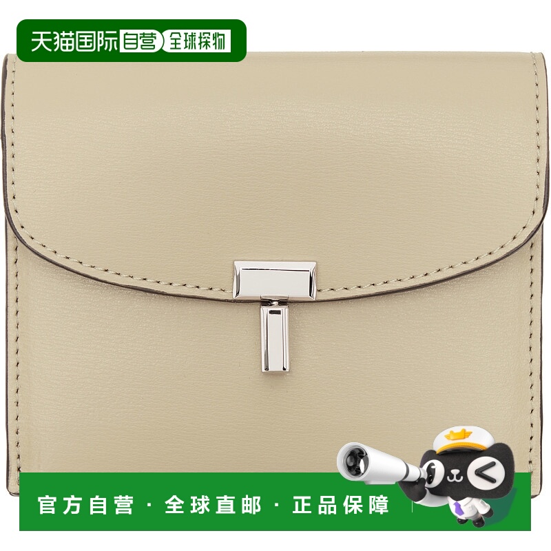 1h可退 香港直邮潮奢 TOTÊME 女士 米色 T-Lock Leather 卡包 251