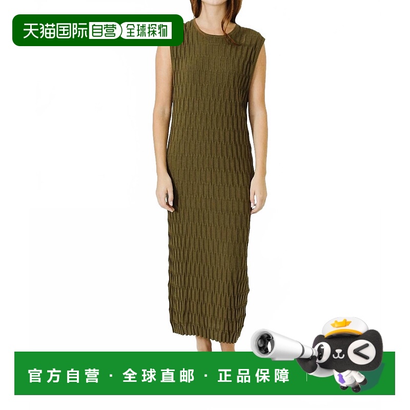 自营rachel comey橄榄色Kitsey无袖Midi连衣裙 美国奥莱直发服饰
