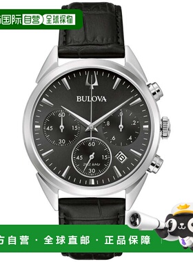 自营Bulova Men's Sutton 42mm Quartz Watch - black 美国奥莱直