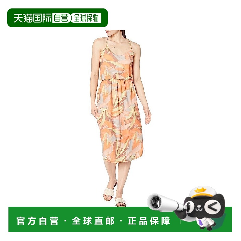 自营 prAna Ayla连衣裙女式橙色冬至热带经典无袖ASM207-橙色 美