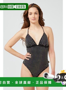 自营Moschino Polyamide One-Piece Women's Swimsuit - black 美