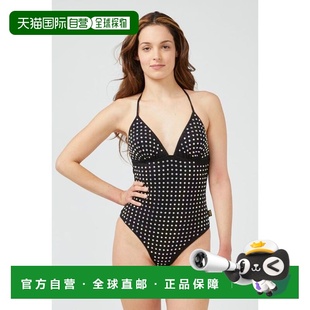 自营Moschino Polyamide One-Piece Women's Swimsuit - black 美