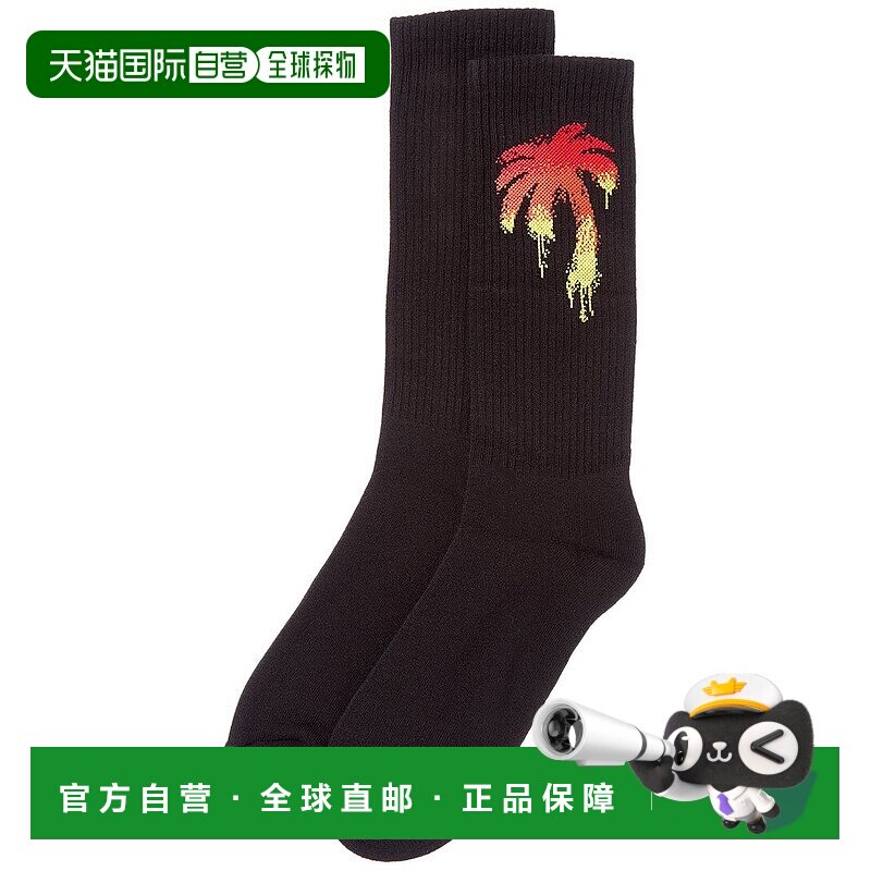 自营Palm Angels Gradient Palm Socks - BLACK 袜子美国奥莱直发