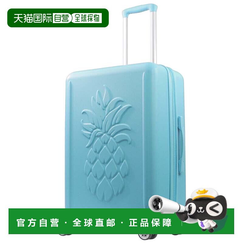 自营Tommy Bahama 26英寸硬边旋转行李箱，带3D菠萝-蓝色 美国奥