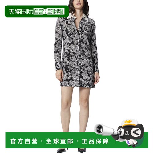 自营Equipment Gabriela 真丝衬衫式连衣裙 - 黑色 美国奥莱直发