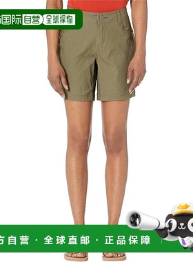 自营 PrAna Halle II短裤女式W16-07板岩绿色弹力拉链奇诺ERK335W