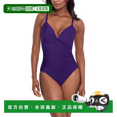 自营Miraclesuit坚如磐石的Captivate一件-紫色泳衣 美国奥莱直发