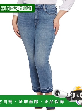 自营 NYDJ Plus Marilyn Fantasy 高腰九分牛仔裤 - 蓝色 美国奥