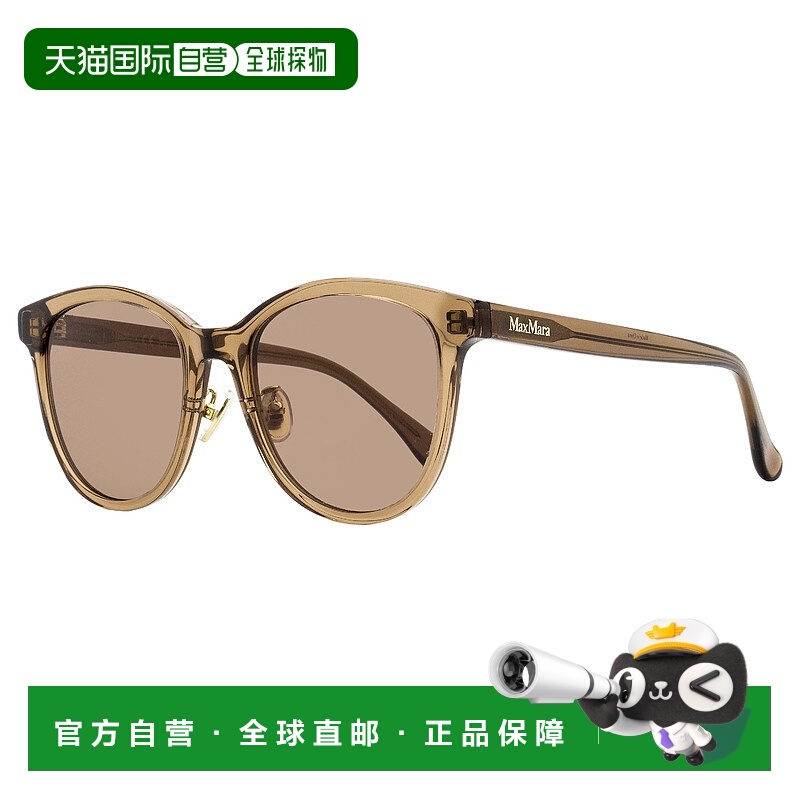 自营Max Mara 女士 Pantos Alt Fit 太阳镜 MM0107-K 45E 透明棕