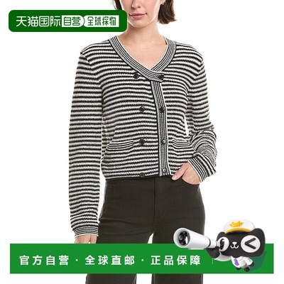 自营FRAME Denim The Court Cardigan - Black  开衫美国奥莱直发