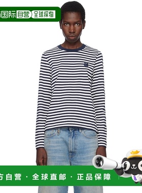 1h可退 香港直邮潮奢 MAISON KITSUNE 女士 海军蓝 & 白色 Bold F