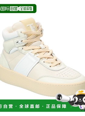 自营 tod'sTOD的Sportiva皮革高帮运动鞋-白色 美国奥莱直发板鞋