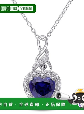 自营 mimi & max2 1/4 CT TGW 打造的蓝色蓝宝石心形和 0.06 CT T