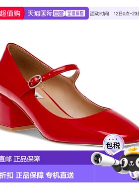 自营Women's Steve Madden Hawke Mary Jane Red Patent Almond T