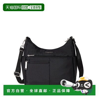 自营 baggallini 女式 Securtex 防盗休闲斜挎包 - 黑色 美国奥莱