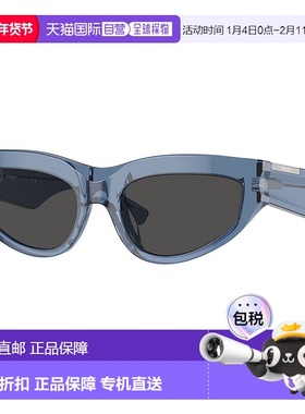 自营 Burberry 女士 55 毫米蓝色太阳镜 - 蓝色 美国奥莱直发