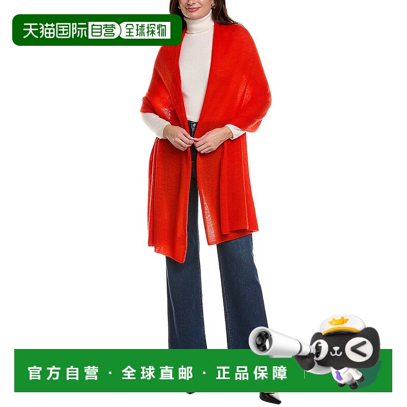 自营La Fiorentina Wool & Cashmere-Blend Travel Wrap - orange