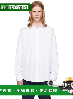 1h可退 香港直邮潮奢 Dsquared2 二次方 男士 白色落肩衬衫 S74DM