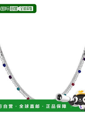 自营 925 纯银 Mimi & Max 多色串珠双股人字形项链 - 15+2 英寸