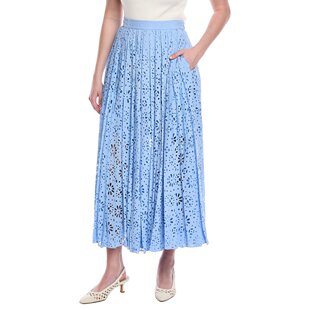 Eyelet 美国 自营Rebecca Geo Skirt blue Maxi Taylor Pleated