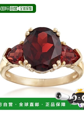 自营 14kt 黄金 Ross-Simons 石榴石戒指 - 红色 美国奥莱直发