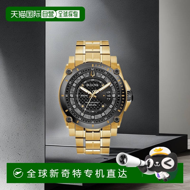 自营Bulova 男士黑色表盘手表 - 黑色 【美国奥莱】直发宝路华