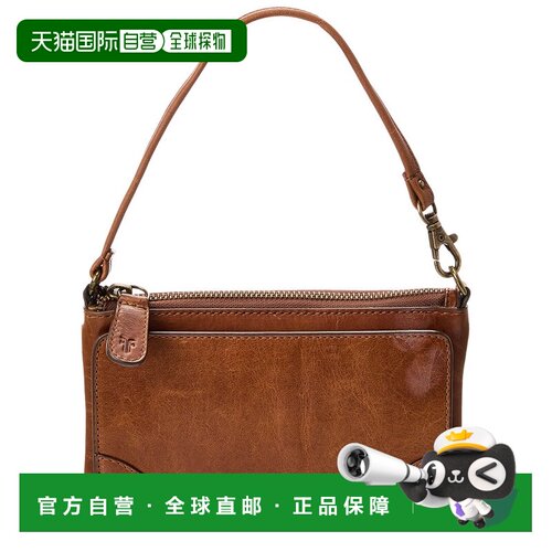 自营Frye Melissa Convertible Leather Wristlet Wallet - brown