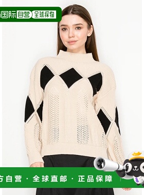 自营 yal new york奶油色针织线，带有几何元素-奶油色 美国奥莱