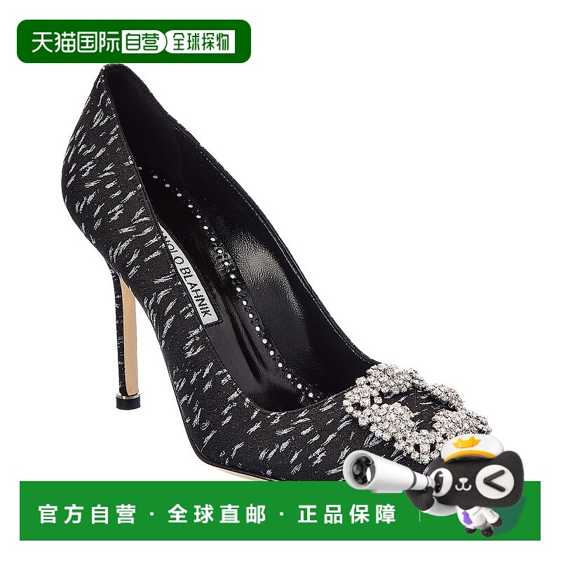 自营Manolo Blahnik Hangisi 105 Jacquard Pump - black 美国奥