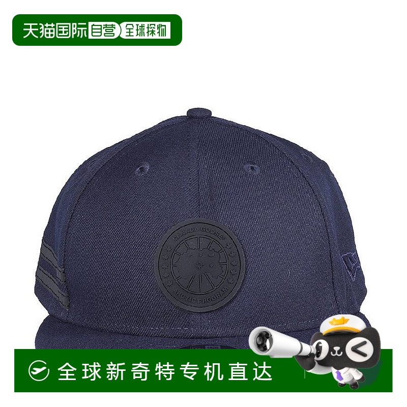 自营 canada goose加拿大鹅标志补丁棒球帽，尺码一，蓝色 【美国